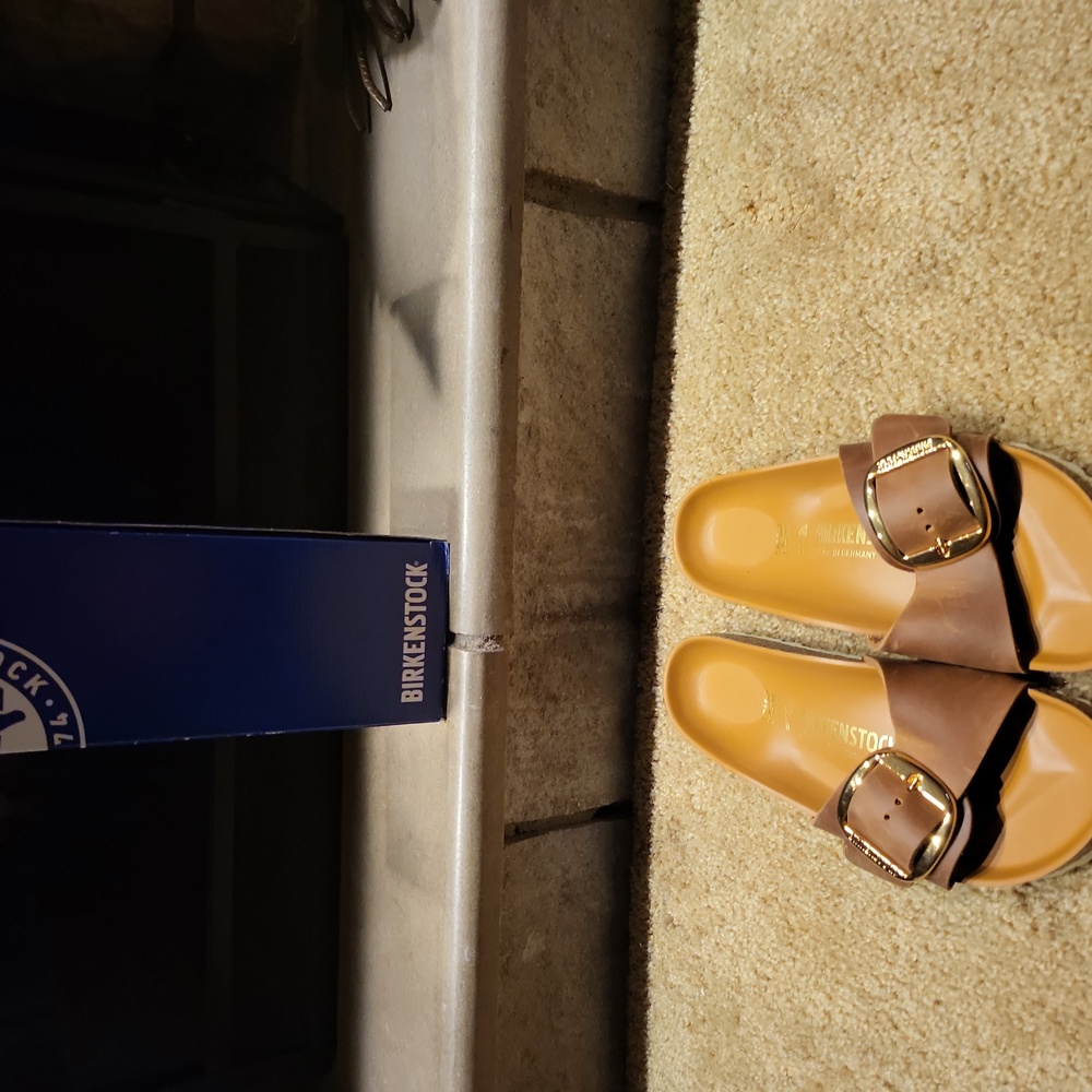 Birkenstock Madrid big buckle cognac size 38